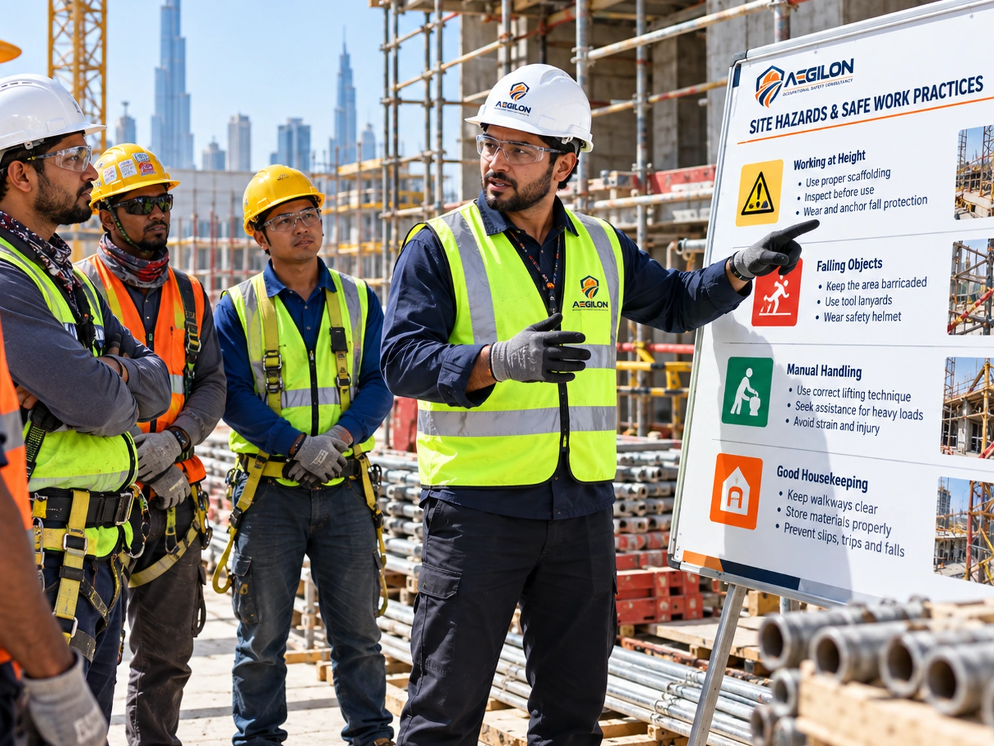 Safety team at a construction site